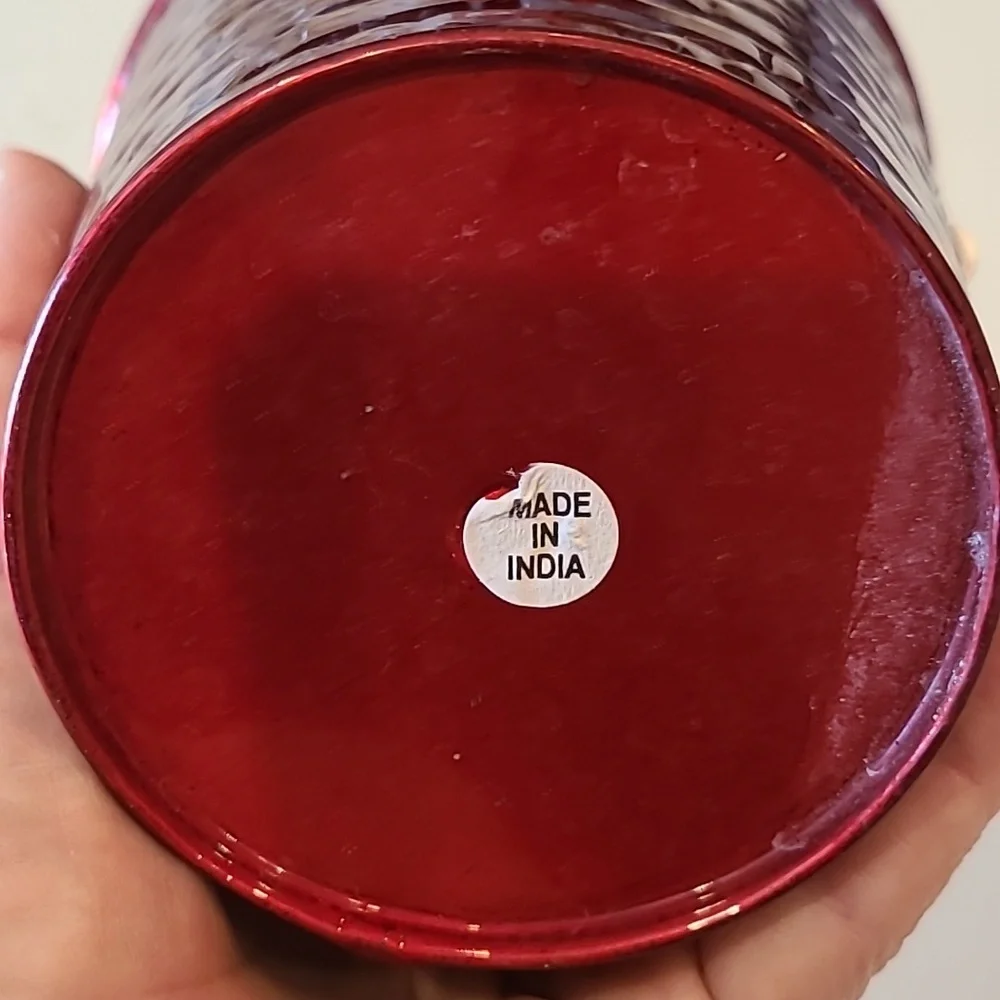 Free With Purchase Mini Red tin flower pot